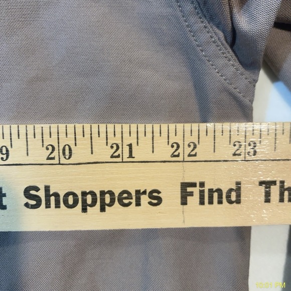 MUJI Washed Oxford Shop Coat Grayish Brown Organic Cotton Mens M NWT - Picture 7 of 10